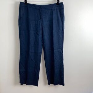 𝅺planet Linen Wide Leg Shift Pants Trouser Indigo Blue Lagenlook Boho